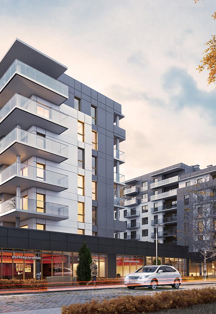 Apartamenty Ultra Sonata osiedle w Białymstoku wizualizacja bloków